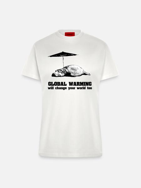Globale Erwärmung / Klimawandel / Global Warming - Fitted T-Shirt - made by SPREAD - OFF WHITE