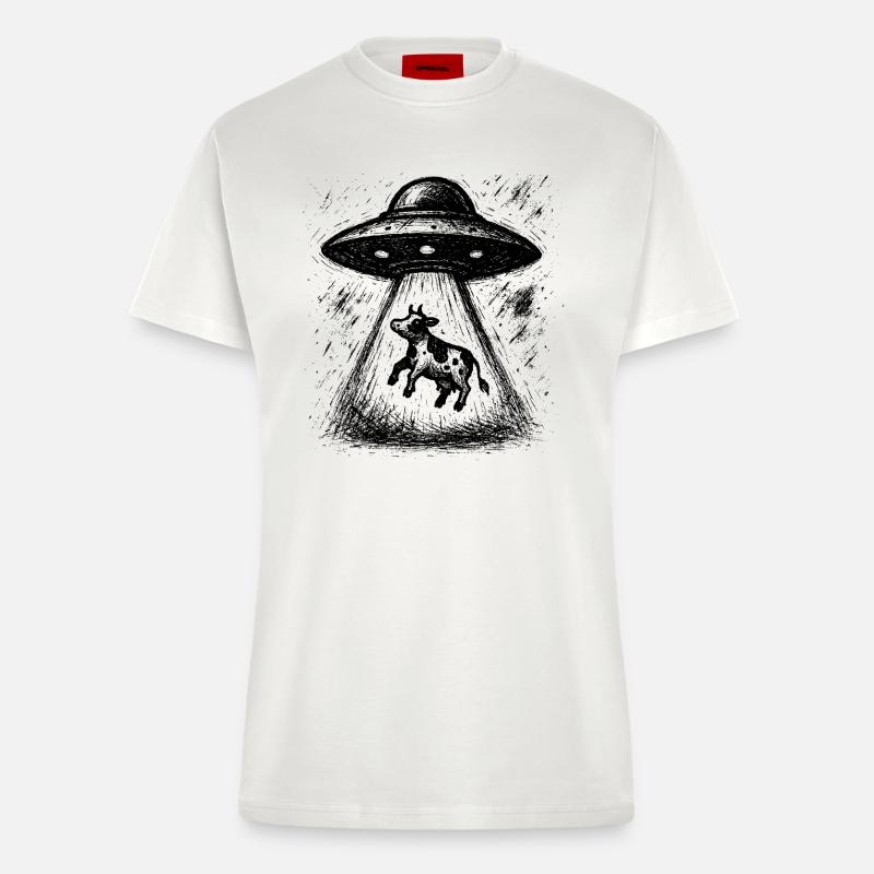 Möge die Milch mit dir sein - Fitted T-Shirt - made by SPREAD - OFF WHITE