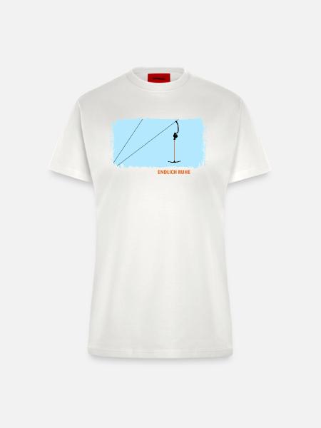 Ankerlift | Endlich Ruhe, Ski, Skiurlaub - Fitted T-Shirt - made by SPREAD - OFF WHITE
