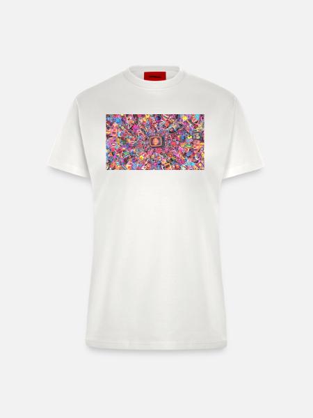 Bitcoin Bazooka – PopArt 4 - Fitted T-Shirt - made by SPREAD - OFF WHITE