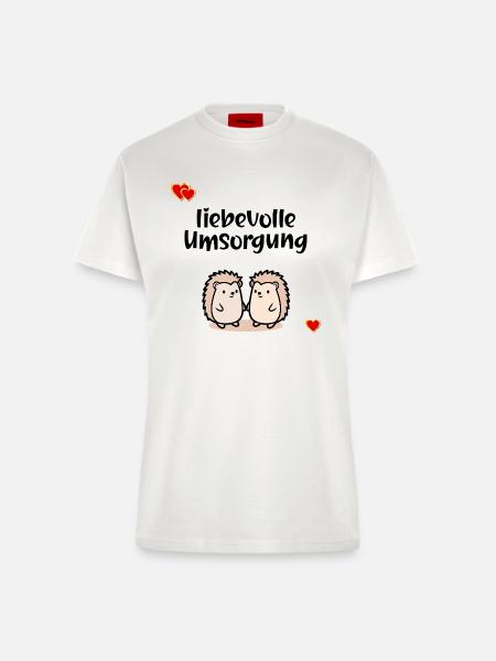 Danke Pflege Umsorgung - Fitted T-Shirt - made by SPREAD - OFF WHITE