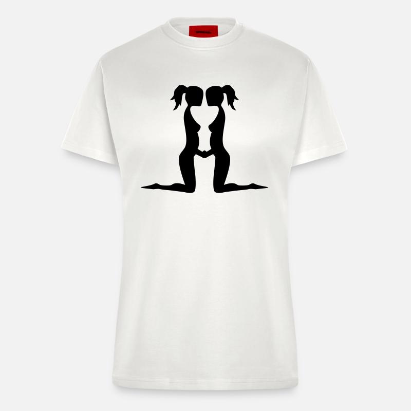 Zodiac sign Gemini - Fitted T-Shirt - made by SPREAD - OFF WHITE
