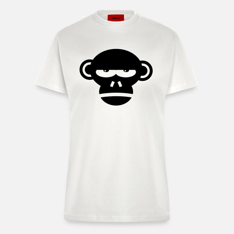 Grumpy Singe Cadeau Idée cadeau - T-shirt bio slim fit fabriqué en UE - OFF WHITE
