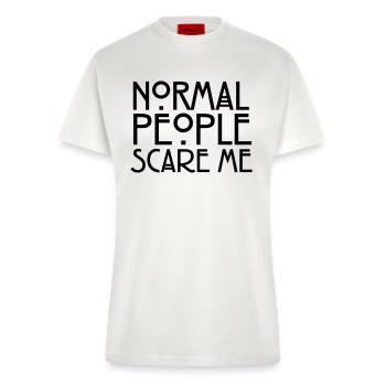 Normal People Scare Me - Fitted T-Shirt - made by SPREAD - OFF WHITE - Vorne