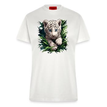White Tiger Weiße Tiger Weißer Tiger - Fitted T-Shirt - made by SPREAD - OFF WHITE - Vorne