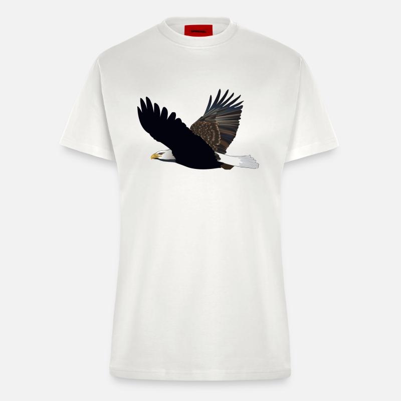 eagle eagle buzzard falcon habicht hawk falcon11 - Fitted T-Shirt - made by SPREAD - OFF WHITE