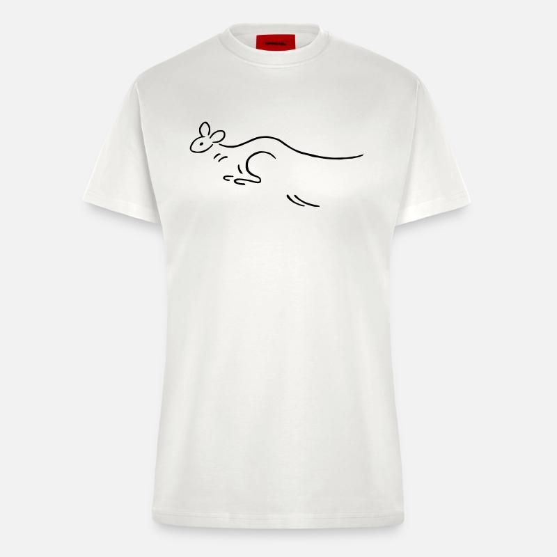 Känguruh - Fitted T-Shirt - made by SPREAD - OFF WHITE