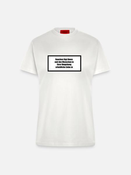 Rauchen fügt Liebe zu! - Fitted T-Shirt - made by SPREAD - OFF WHITE
