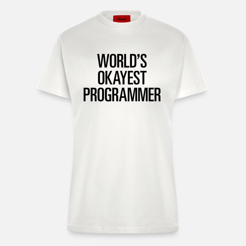 World's Okayest Programmer / Programmierer - Fitted T-Shirt - made by SPREAD - OFF WHITE