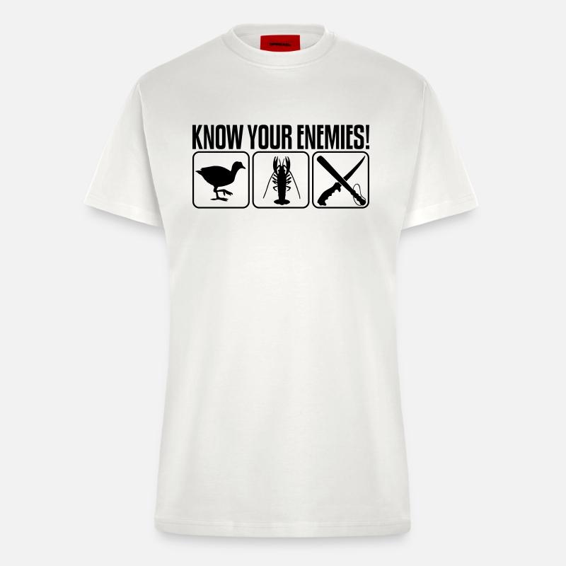 KNOW YOUR ENEMIES - Fitted T-Shirt - made by SPREAD - OFF WHITE