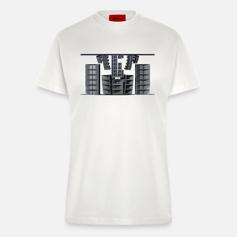 sound system - Fitted T-Shirt - made by SPREAD - OFF WHITE