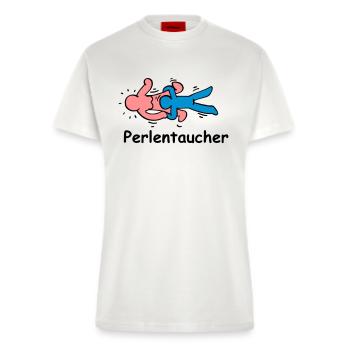 Perlentaucher - Fitted T-Shirt - made by SPREAD - OFF WHITE - Vorne