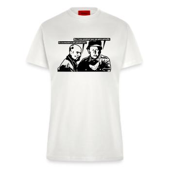 et si on rencontre la vraie patrouille aussi - T-shirt bio slim fit fabriqué en UE - OFF WHITE - Devant