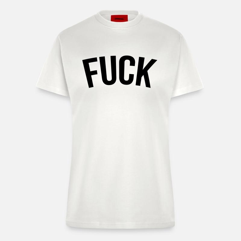 fucking - Fitted T-Shirt - made by SPREAD - OFF WHITE