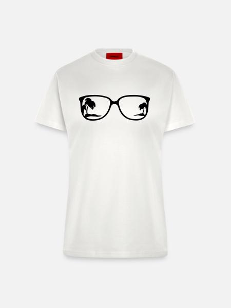 Brille - Fitted T-Shirt - made by SPREAD - OFF WHITE