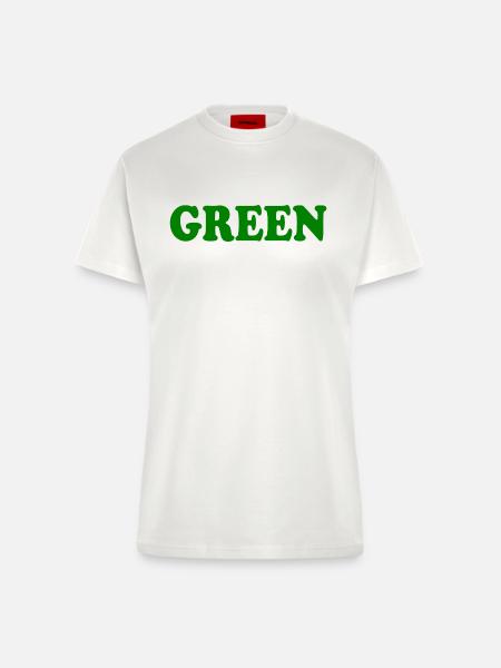 Green - Fitted T-Shirt - made by SPREAD - OFF WHITE