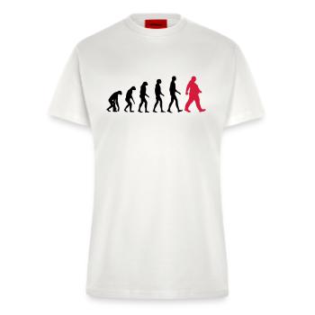 "BOLD" evolution - d'entre eux sont obèse Dick - - T-shirt bio slim fit fabriqué en UE - OFF WHITE - Devant