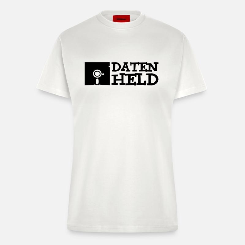 daten_held 1c - T-shirt bio slim fit fabriqué en UE - OFF WHITE