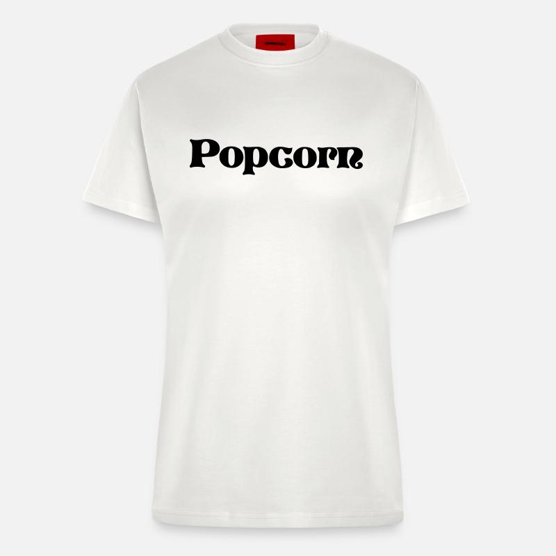 Pop-corn - T-shirt bio slim fit fabriqué en UE - OFF WHITE