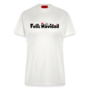Feliz Navidad Merry Christmas - Fitted T-Shirt - made by SPREAD - OFF WHITE - Front