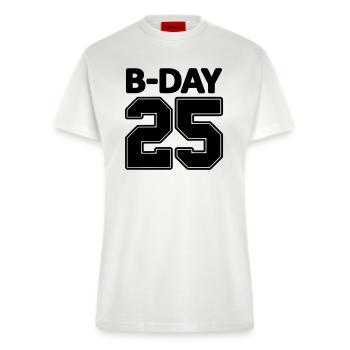 Numéro Shirt 25/25 ans numéro de maillot Bday - T-shirt bio slim fit fabriqué en UE - OFF WHITE - Devant