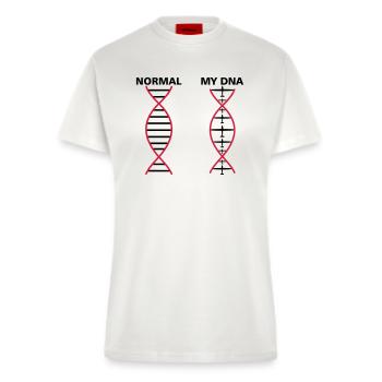 DNA-svævefly gave morsom - Organic fitted T-shirt made in EU - OFF WHITE - Foran