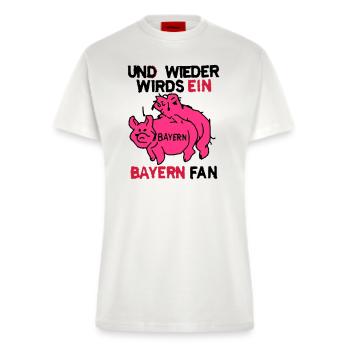 Und wieder wird's ein Bayern Fan! - Fitted T-Shirt - made by SPREAD - OFF WHITE - Vorne