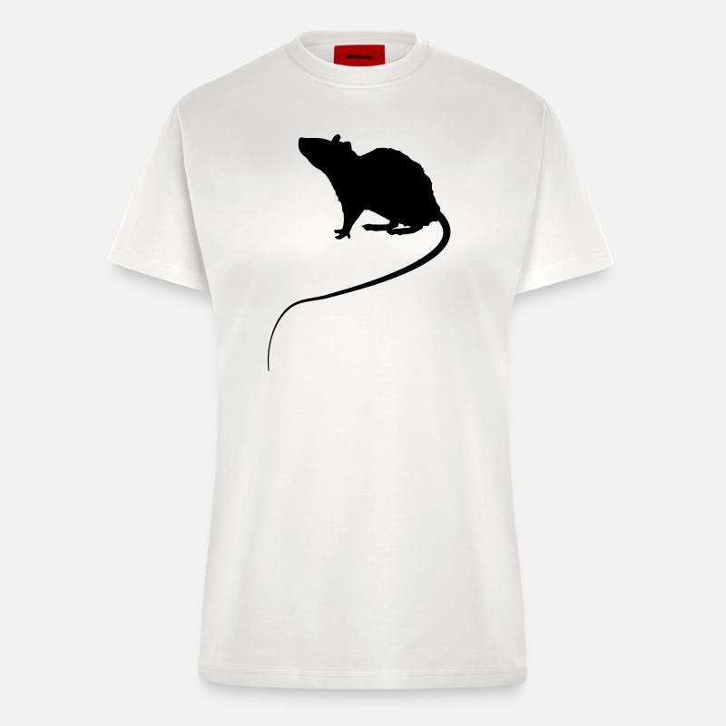 Mouse Silhouette - Fitted T-Shirt - made by SPREAD - OFF WHITE