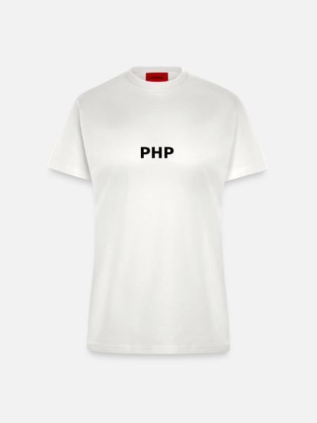 PHP für Webdesigner - Fitted T-Shirt - made by SPREAD - OFF WHITE