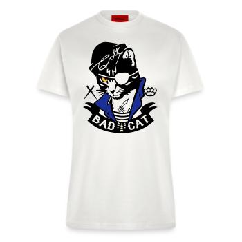 Bad Cat - SailorCat - T-shirt bio slim fit fabriqué en UE - OFF WHITE - Devant