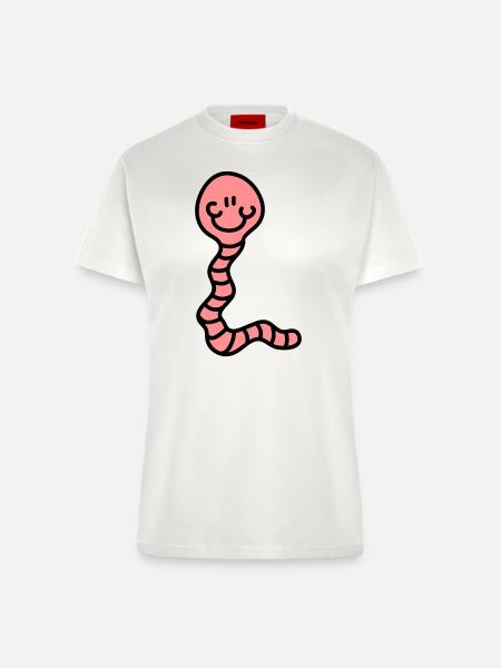 Wurm - Fitted T-Shirt - made by SPREAD - OFF WHITE