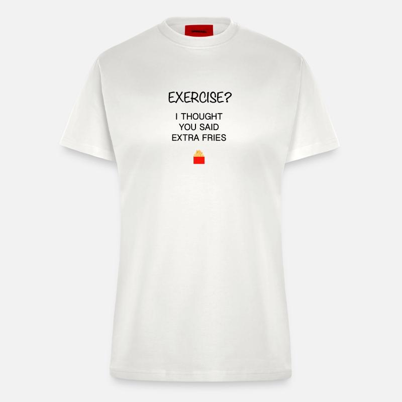 Exercise - Fitted T-Shirt - made by SPREAD - OFF WHITE
