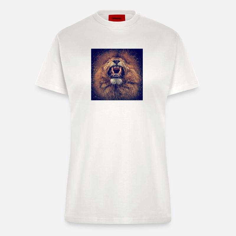 Löwe brüllt - Fitted T-Shirt - made by SPREAD - OFF WHITE
