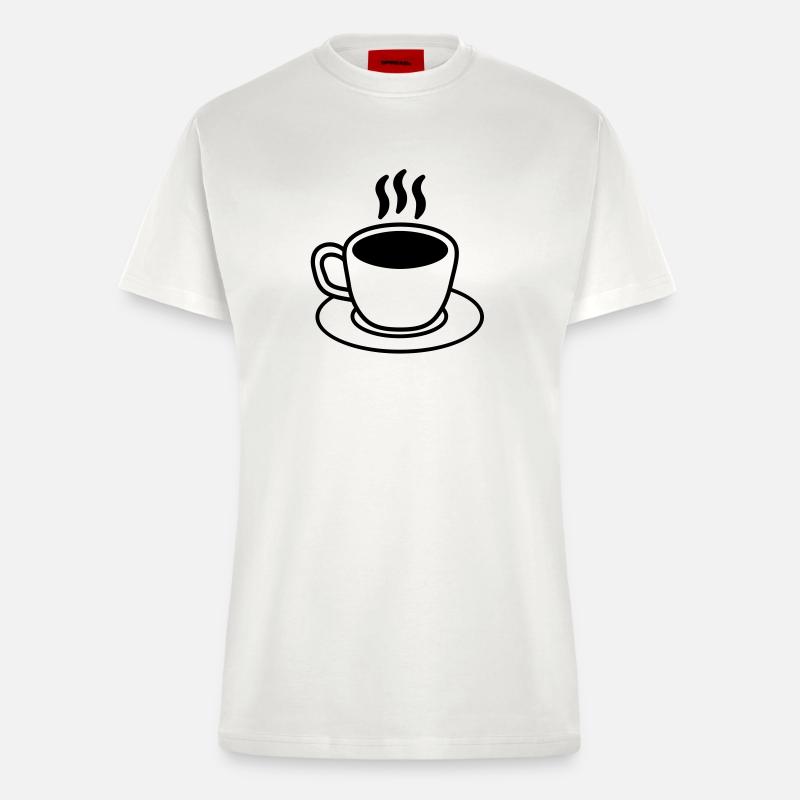 kaffee___f1 - Fitted T-Shirt - made by SPREAD - OFF WHITE