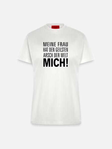 geiler arsch - Fitted T-Shirt - made by SPREAD - OFF WHITE