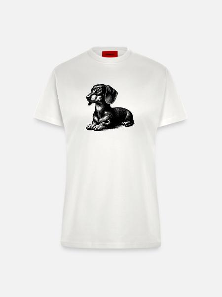 Dackel - Fitted T-Shirt - made by SPREAD - OFF WHITE