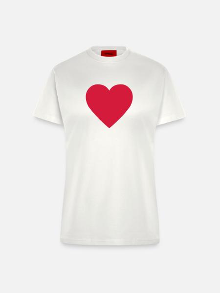 liebe - Fitted T-Shirt - made by SPREAD - OFF WHITE
