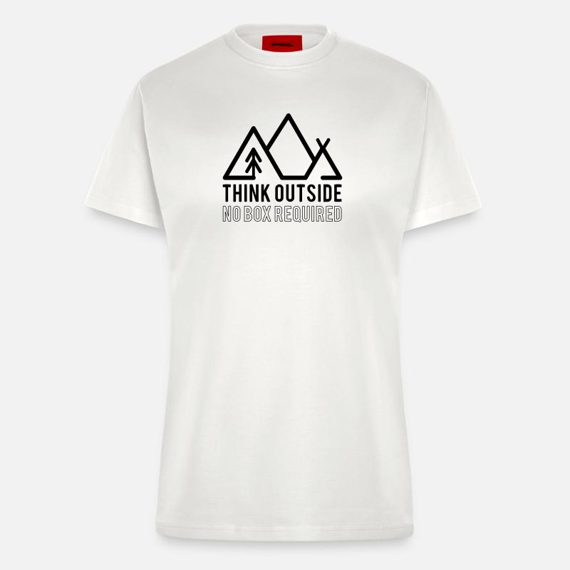 Denken Sie außerhalb kein Feld erforderlich Zitat - Fitted T-Shirt - made by SPREAD - OFF WHITE