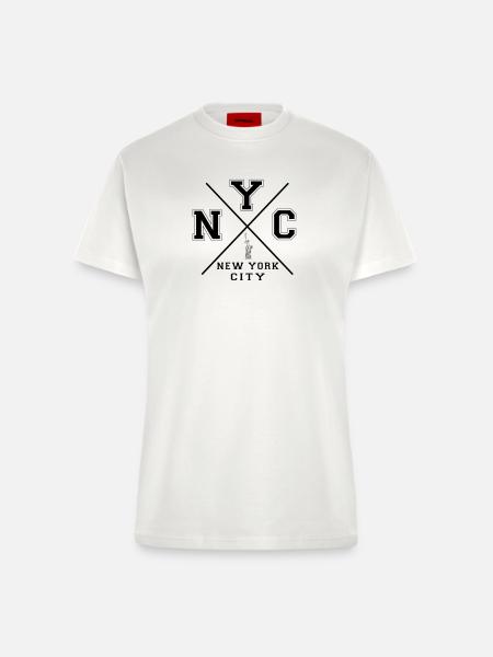 New York City - Fitted T-Shirt - made by SPREAD - OFF WHITE