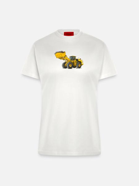 Radlader, Baumaschine - Fitted T-Shirt - made by SPREAD - OFF WHITE