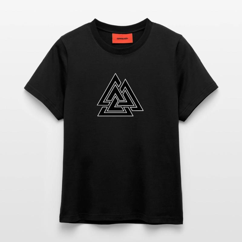 Triangular intertwined pattern Fitted T-Shirt - made by SPREAD
