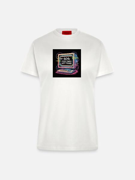Retro Computer 404 Kein Gefühl - Fitted T-Shirt - made by SPREAD - OFF WHITE