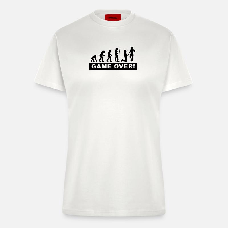 evolution_wedding - Fitted T-Shirt - made by SPREAD - OFF WHITE