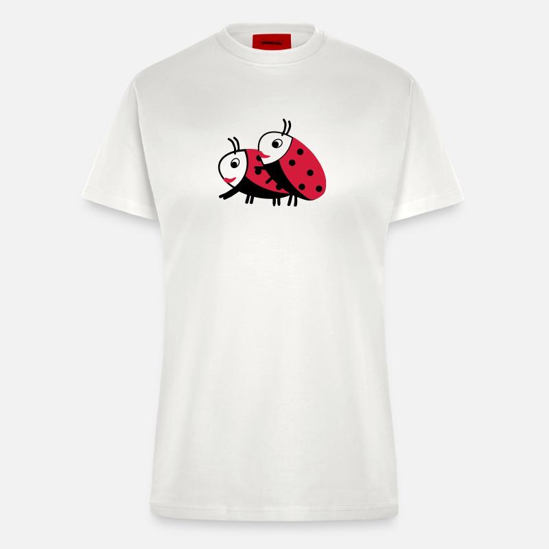 Marienkäfer - Fitted T-Shirt - made by SPREAD - OFF WHITE