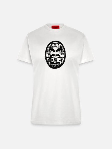 Eringer black - Fitted T-Shirt - made by SPREAD - OFF WHITE