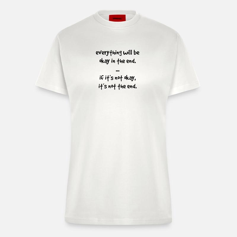 everything okay - Fitted T-Shirt - made by SPREAD - OFF WHITE