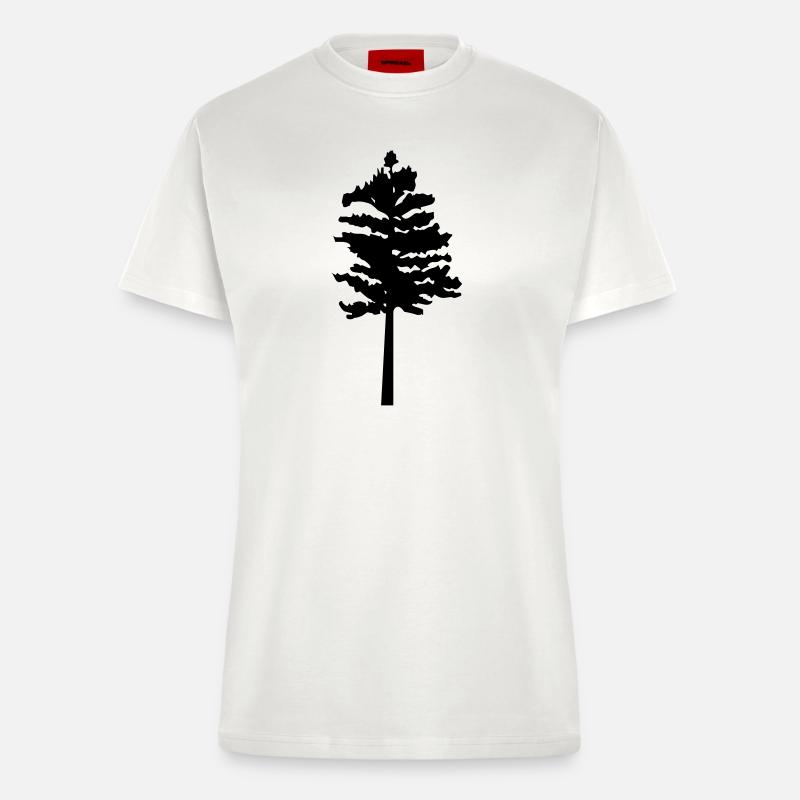 trees - tree - Fitted T-Shirt - made by SPREAD - OFF WHITE