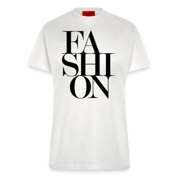 MODE de la mode - T-shirt bio slim fit fabriqué en UE - OFF WHITE - Devant