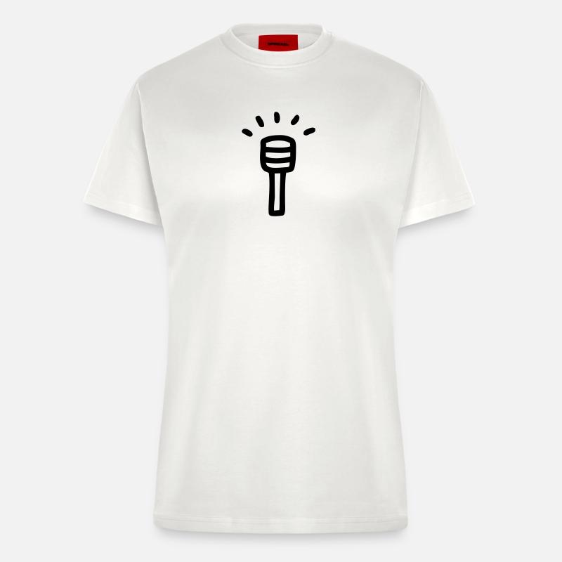 Mikrofon - Micro - Fitted T-Shirt - made by SPREAD - OFF WHITE