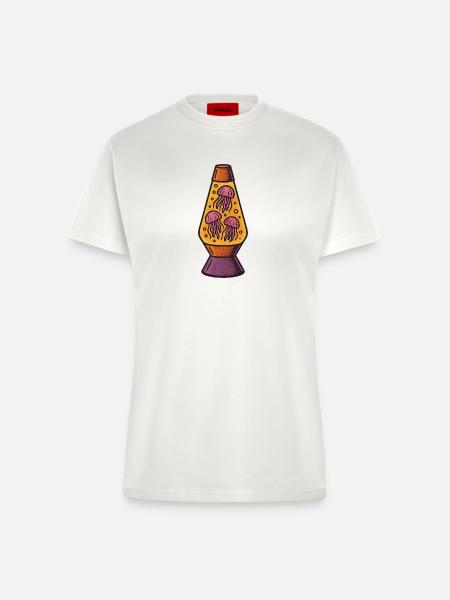 Neon-Quallen-Lavalampeneffekt - Fitted T-Shirt - made by SPREAD - OFF WHITE